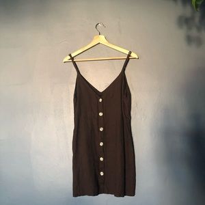 REFORMATION button up linen slip tank dress